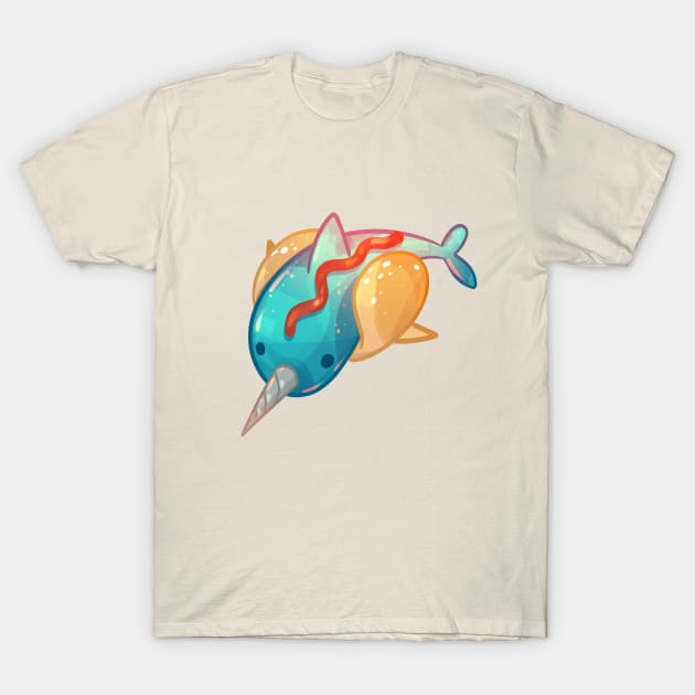 Narwhal Corndog T-Shirt by Claire Lin